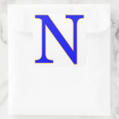 Blue Letter N Aufkleber (Tasche)