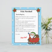 Blue Letter of Santa Carta Ein Weihnachten von Pap (Stehend Vorderseite)