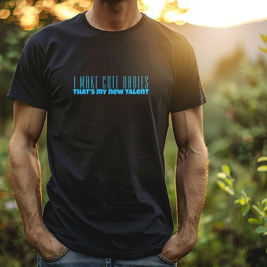Blue Letter Spaß T-Shirt