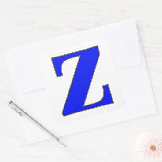 Blue Letter Z Aufkleber (Umschlag)