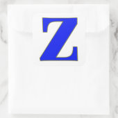 Blue Letter Z Aufkleber (Tasche)