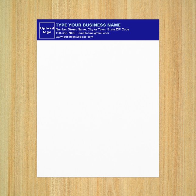 Blue Letterhead aus dem Bereich Papier (Business blue letterhead on paper sheet.)