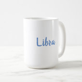 Blue Libra Zodiac Star Persönlichkeit Kaffeetasse (VorderseiteRechts)