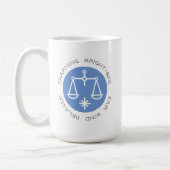 Blue Libra Zodiac Star Persönlichkeit Kaffeetasse (Links)