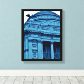 Blue Library Leinwanddruck (Insitu (Holzboden))