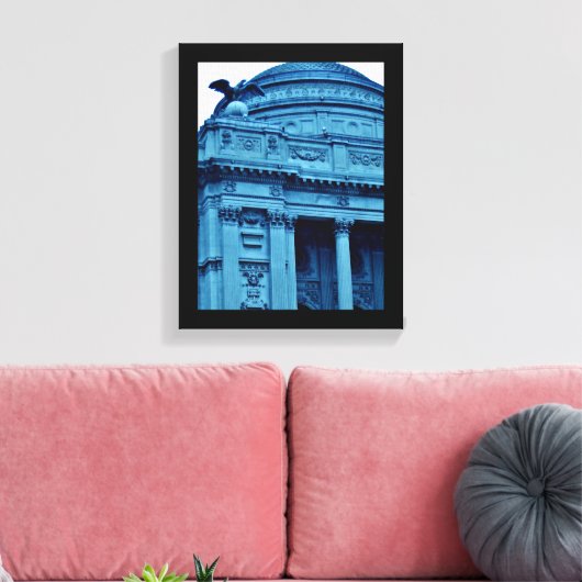 Blue Library Leinwanddruck (Insitu (Wohnzimmer))