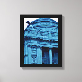 Blue Library Leinwanddruck