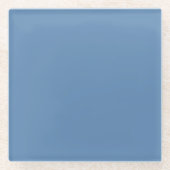 Blue Lichen Solid Color Print, Light Blue Gray Glasuntersetzer (Vorderseite)