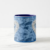 Blue Liebe Diamond Herz Tasse (Mittel)