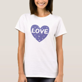 Blue Liebe Heart T-Shirt