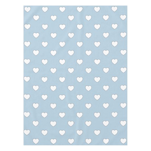 Blue Liebe Hearts Tischdecke (Vorderseite)