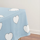Blue Liebe Hearts Tischdecke (Beispiel)