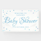 Blue Liebe Hört Kinderdusche / Sprinkle Empfang Banner (Horizontal)