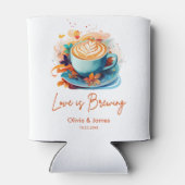 Blue Liebe ist Brewing Coffee Brautparty Hochzeit Dosenkühler (Rückseite)