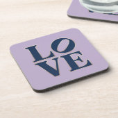Blue LIEBE Untersetzer Set (Linke Seite)