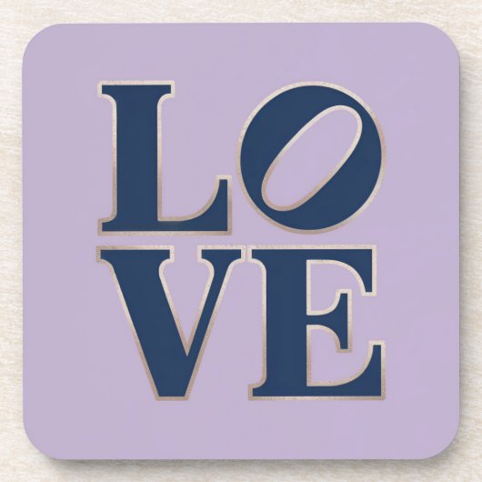 Blue LIEBE Untersetzer Set (Vorderseite)