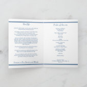 Blue Life Celebration Obituary Folary Program Programm (Innenseite)