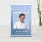 Blue Life Celebration Obituary Folary Program Programm (Vorderseite)