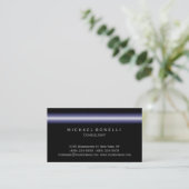 Blue Light Black Schlicht Consultant Business Card Visitenkarte (Stehend Vorderseite)