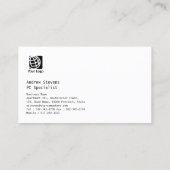 Blue Light Circuits2 Computer Repair Business Card Visitenkarte (Rückseite)