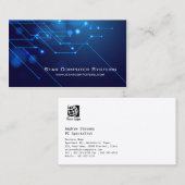 Blue Light Circuits4 Computerreparaturkarte Visitenkarte (Vorne/Hinten)