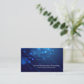 Blue Light Circuits4 Computerreparaturkarte Visitenkarte (Stehend Vorderseite)