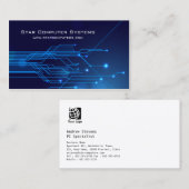 Blue Light Circuits5 Computerreparaturkarte Visitenkarte (Vorne/Hinten)