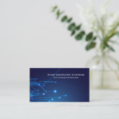 Blue Light Circuits Computer Repair Business Card Visitenkarte (Stehend Vorderseite)