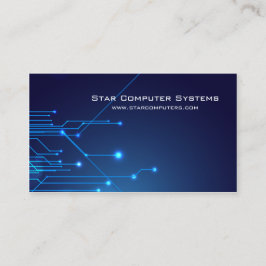 Blue Light Circuits Computer Repair Business Card Visitenkarte