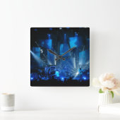 blue light effects concert quadratische wanduhr (Zuhause)