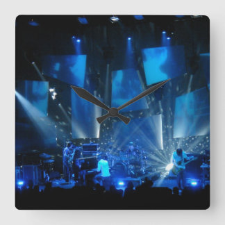 blue light effects concert quadratische wanduhr