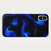 Blue Light Extravaganza *Personalize* Case-Mate iPhone Hülle (Rückseite (Horizontal))