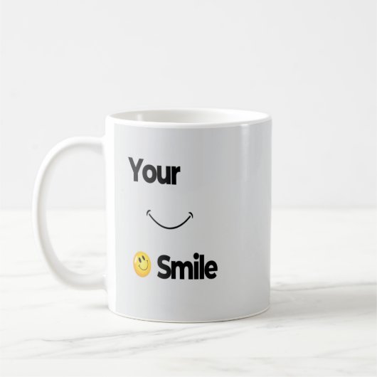 Blue Light Smile Face Tasse - Niedliche Positive (Links)