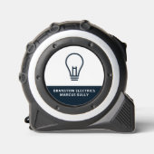 Blue Lightbulb Design, Electrician Maßband (Vorderseite)