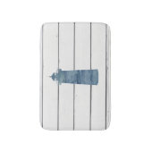 Blue Lighthouse Beach Shiplap Badezimmer Dekoratio Badematte (Vorderseite Vertikal)
