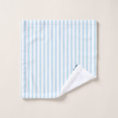 Blue Lighthouse Blue Stripe Nautical Badhandtuch Set (Waschlappen)