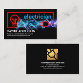 Blue Lightning Power Electrical Wiring Visitenkarte (Vorne/Hinten)