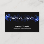 Blue Lightning Powers Electrical Service Visitenkarte (Vorderseite)