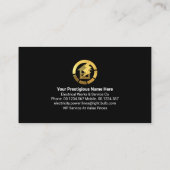 Blue Lightning Powers Gold Zuhause Visitenkarte (Rückseite)