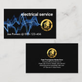 Blue Lightning Powers Gold Zuhause Visitenkarte (Vorne/Hinten)