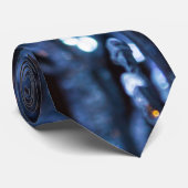 Blue Lights Abstrakt Neck Tie Krawatte (Gerollt)