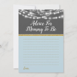 Blue Lights Ratschläge für Mommy Shower Game Gold  Hinweiskarte