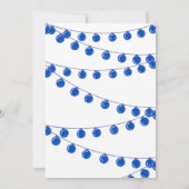 Blue Lights Teen Boy Customisable Birthday Invitat Einladung (Rückseite)