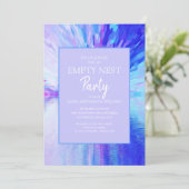 Blue Lila Abstrakt Empire Nest Party Einladung (Stehend Vorderseite)