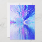 Blue Lila Abstrakt Empire Nest Party Einladung (Rückseite)