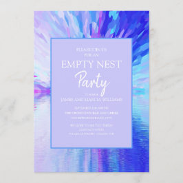 Blue Lila Abstrakt Empire Nest Party Einladung
