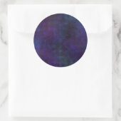 Blue & Lila Abstrakt, Grungy Digital Art Runder Aufkleber (Tasche)
