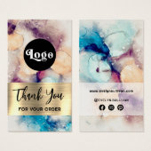 Blue lila Aquarellgoldfolie (Vorne & Hinten)