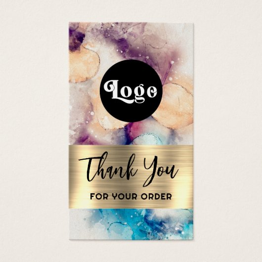 Blue lila Aquarellgoldfolie (Vorderseite)