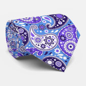 Blue Lila Bandana Paisley Extravagant Rodeo Hoedow Krawatte (Gerollt)